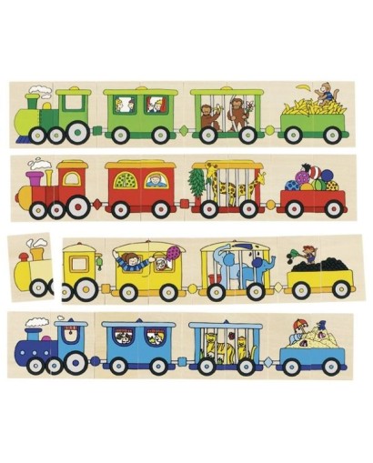 Puzzle & Jeu De Mémo 4 Locomotives