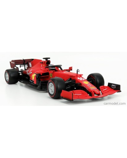 BURAGO - FERRARI - F1 SF21 TEAM SCUDERIA FERRARI MISSION WINNOW N 16 SEASON 2021 CHARLES LECLERC 1/18