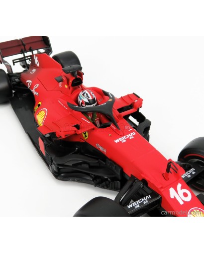 BURAGO - FERRARI - F1 SF21 TEAM SCUDERIA FERRARI MISSION WINNOW N 16 SEASON 2021 CHARLES LECLERC 1/18