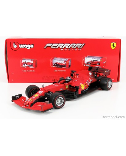 BURAGO - FERRARI - F1 SF21 TEAM SCUDERIA FERRARI MISSION WINNOW N 16 SEASON 2021 CHARLES LECLERC 1/18