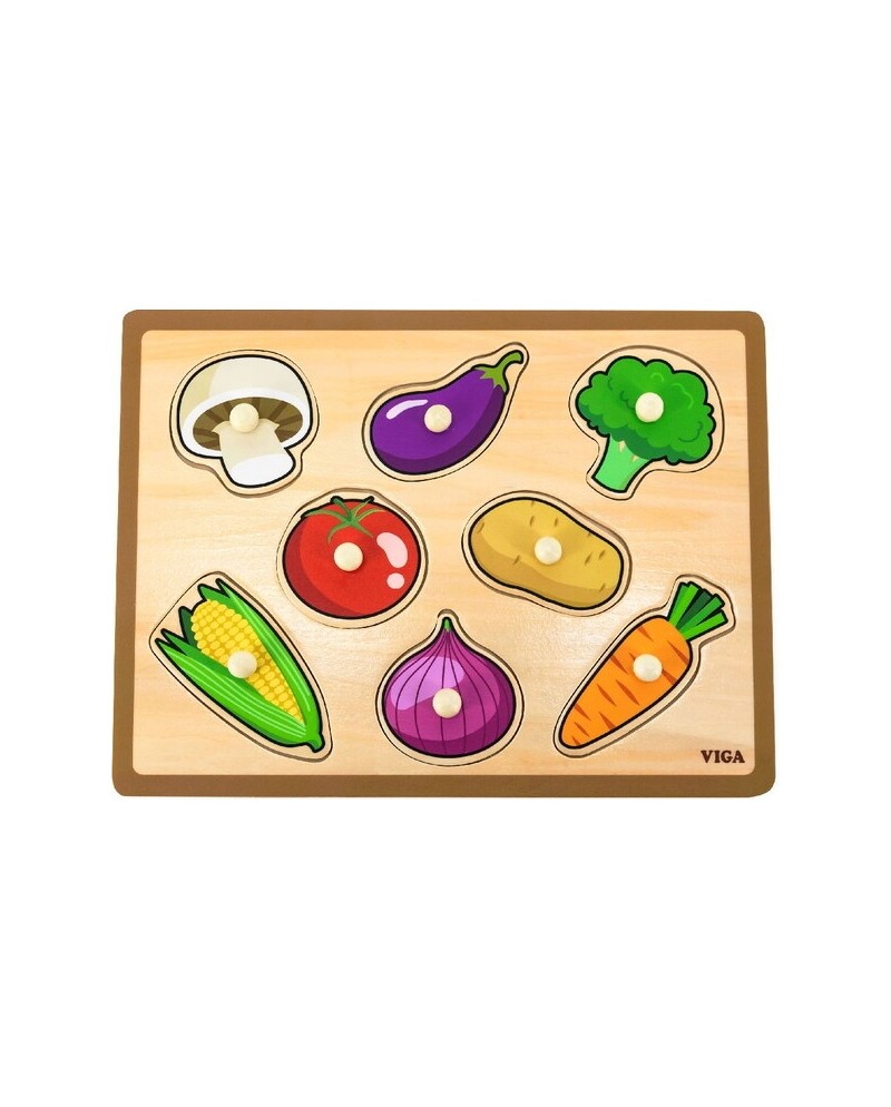 Puzzle à encastrement en bois - Légumes