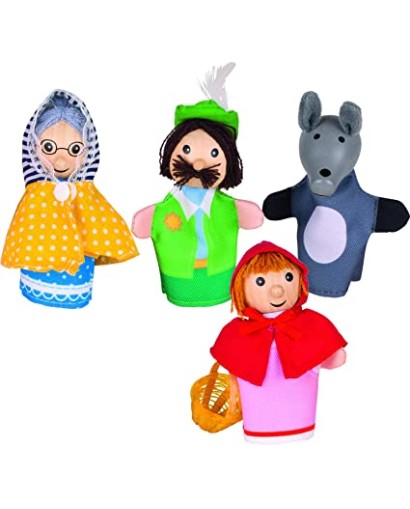 Assortiment de 4 Marionnettes à Doigt - Le Petit Chaperon Rouge